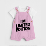 I'm Limited Edition Dungaree | Custom Baby Dungaree for Your Unique Little One - BABY PINK - 0 - 5 Months Old (Chest 18")