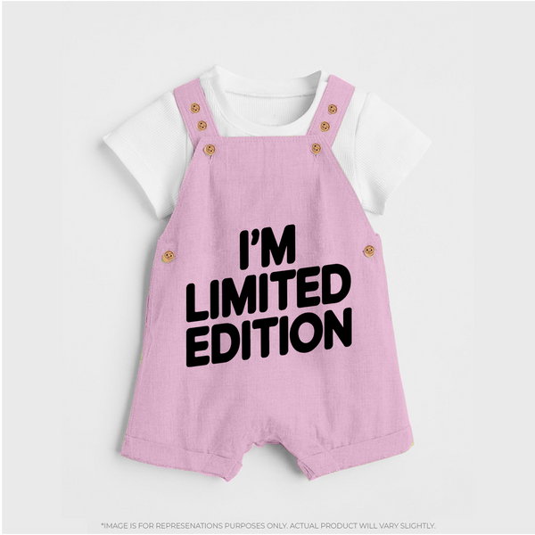 I'm Limited Edition Dungaree | Custom Baby Dungaree for Your Unique Little One - BABY PINK - 0 - 5 Months Old (Chest 18")
