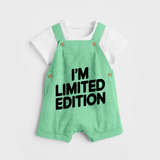 I'm Limited Edition Dungaree | Custom Baby Dungaree for Your Unique Little One - GREEN - 0 - 5 Months Old (Chest 18")