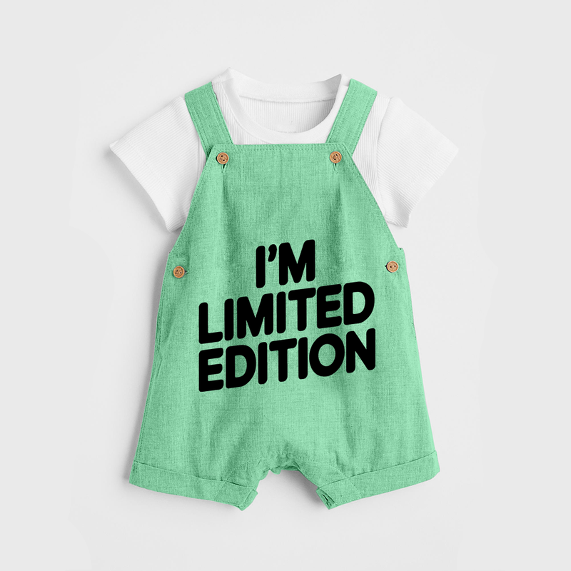 I'm Limited Edition Dungaree | Custom Baby Dungaree for Your Unique Little One - GREEN - 0 - 5 Months Old (Chest 18")