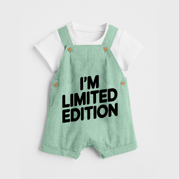 I'm Limited Edition Dungaree | Custom Baby Dungaree for Your Unique Little One - MINT GREEN - 0 - 5 Months Old (Chest 18")