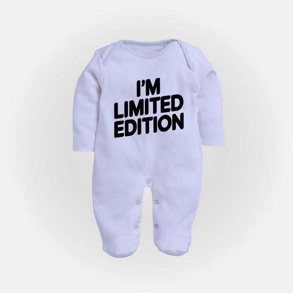 I'm Limited Edition Sleep Suit | Custom Baby Sleep Suit for Your Unique Little One - BABY BLUE - New Born (Chest 7.5")