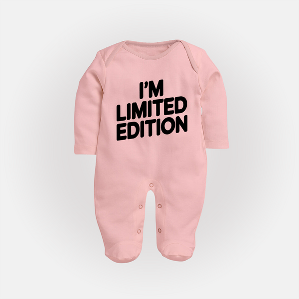I'm Limited Edition Sleep Suit | Custom Baby Sleep Suit for Your Unique Little One - BABY PINK - New Born (Chest 7.5")