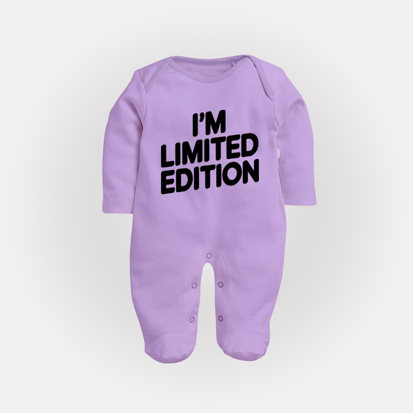 I'm Limited Edition Sleep Suit | Custom Baby Sleep Suit for Your Unique Little One - LILAC - New Born (Chest 7.5")