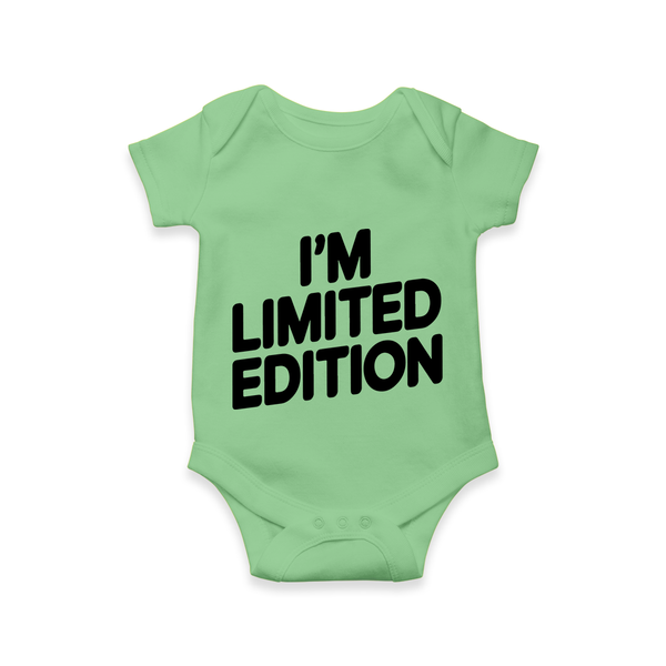 I’m Limited Edition Romper | Custom Baby Romper for Your Unique Little One - GREEN - New Born (Chest 14")