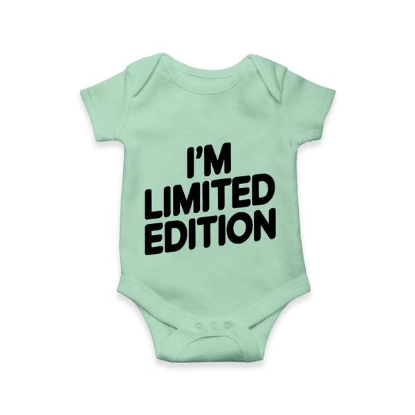 I’m Limited Edition Romper | Custom Baby Romper for Your Unique Little One - MINT GREEN - New Born (Chest 14")