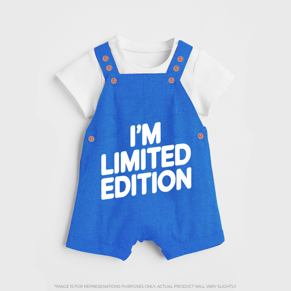 I'm Limited Edition Dungaree | Custom Baby Dungaree for Your Unique Little One - COBALT BLUE - 0 - 5 Months Old (Chest 18")