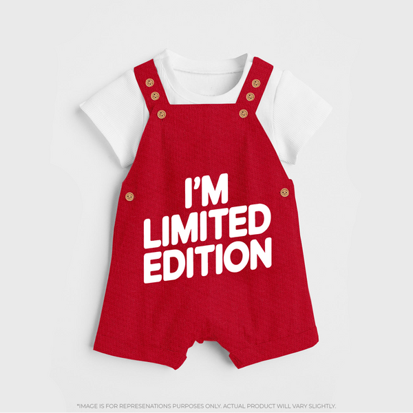 I'm Limited Edition Dungaree | Custom Baby Dungaree for Your Unique Little One - RED - 0 - 5 Months Old (Chest 18")