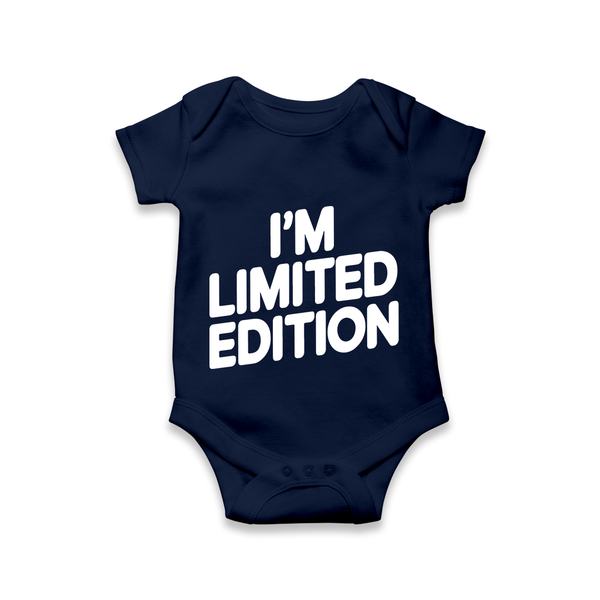 I’m Limited Edition Romper | Custom Baby Romper for Your Unique Little One - NAVY BLUE - New Born (Chest 14")