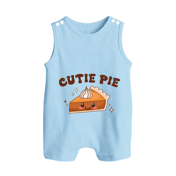 Cutie Pie Romper Suit | Personalized Baby Romper Suit for Your Little Cutie - BABY BLUE - 0 - 5 Months Old (Chest 18")