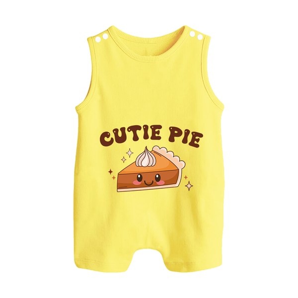 Cutie Pie Romper Suit | Personalized Baby Romper Suit for Your Little Cutie - PASTEL YELLOW - 0 - 5 Months Old (Chest 18")