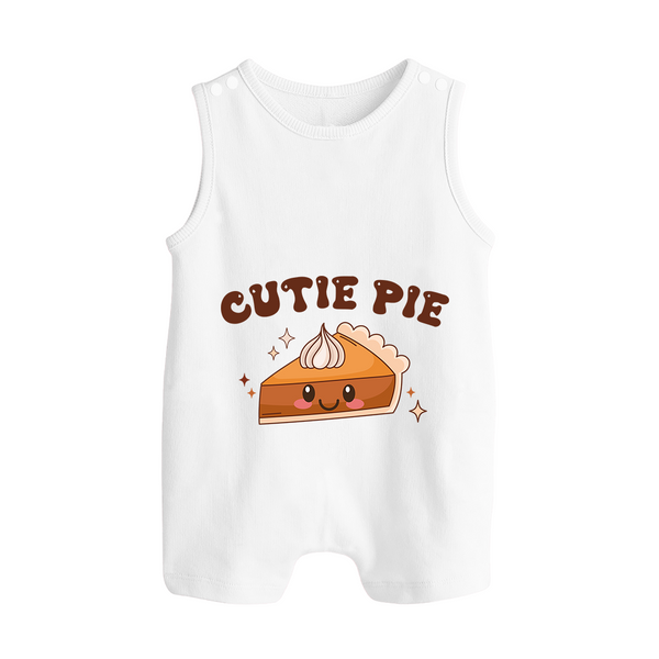 Cutie Pie Romper Suit | Personalized Baby Romper Suit for Your Little Cutie - WHITE - 0 - 5 Months Old (Chest 18")