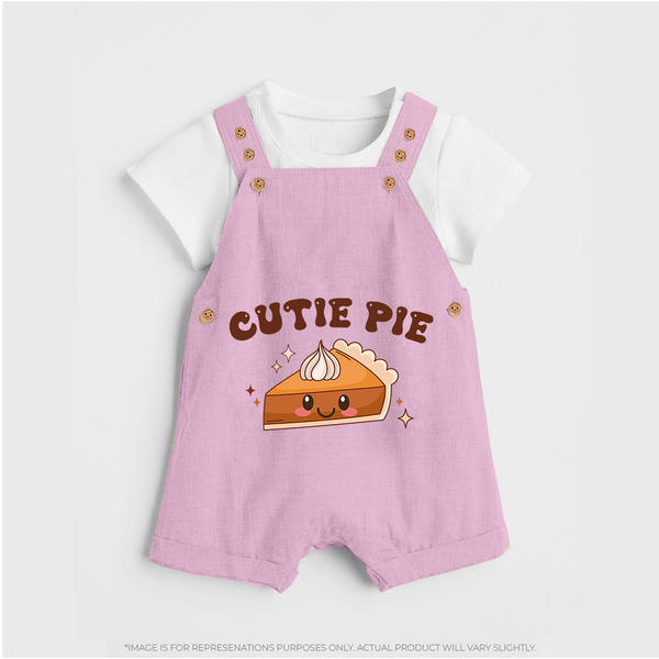 Cutie Pie Dungaree | Personalized Baby Dungaree for Your Little Cutie - BABY PINK - 0 - 5 Months Old (Chest 18")