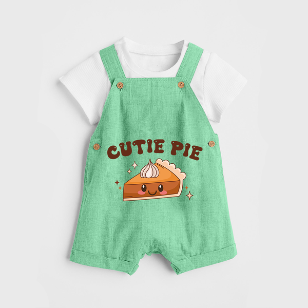 Cutie Pie Dungaree | Personalized Baby Dungaree for Your Little Cutie - GREEN - 0 - 5 Months Old (Chest 18")