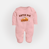 Cutie Pie Sleep Suit | Personalized Baby Sleep Suit for Your Little Cutie - BABY PINK - New Born (Chest 7.5")