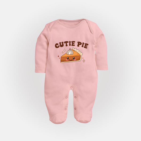 Cutie Pie Sleep Suit | Personalized Baby Sleep Suit for Your Little Cutie - BABY PINK - New Born (Chest 7.5")