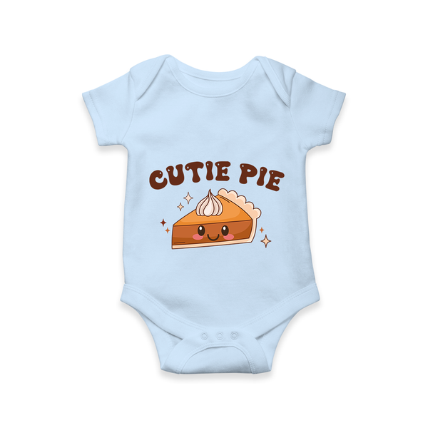 Cutie Pie Romper | Personalized Baby Romper for Your Little Cutie - BABY BLUE - New Born (Chest 14")