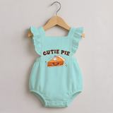 Cutie Pie Romper Frock | Personalized Baby Romper Frock for Your Little Cutie - MINT GREEN - 0 - 3 Months Old (Chest 19")