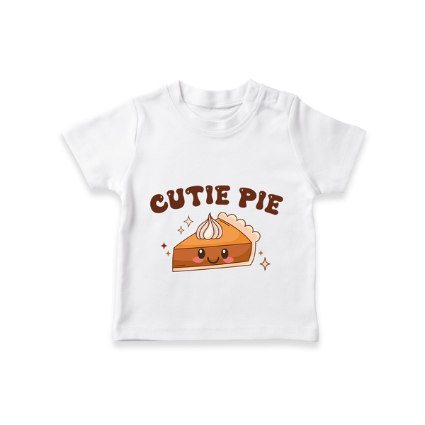 Cutie Pie TShirt | Personalized Baby TShirt for Your Little Cutie - WHITE - 0-5 Months Old (Chest 17")