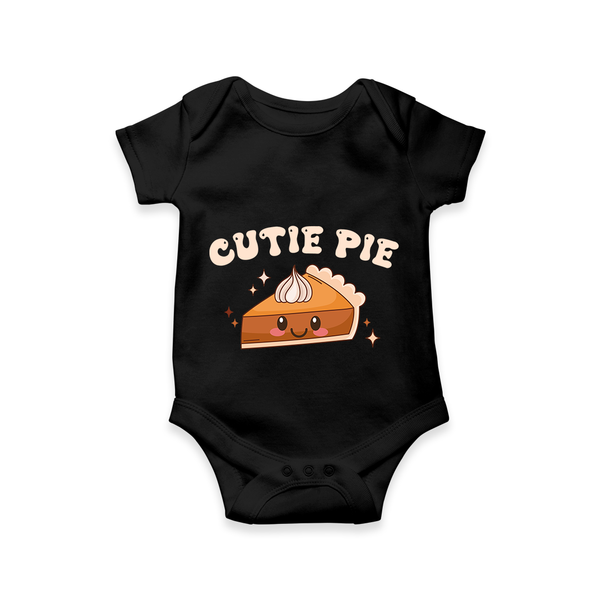 Cutie Pie Romper | Personalized Baby Romper for Your Little Cutie - BLACK - New Born (Chest 14")