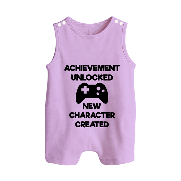 Achievement Unlocked New Character Created Romper Suit | Custom Baby Romper Suit for Milestones - LILAC - 0 - 5 Months Old (Chest 18")