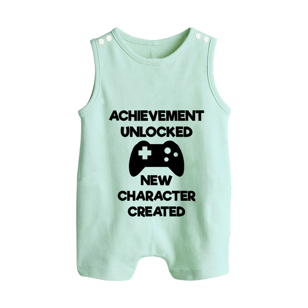 Achievement Unlocked New Character Created Romper Suit | Custom Baby Romper Suit for Milestones - MINT GREEN - 0 - 5 Months Old (Chest 18")