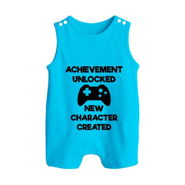 Achievement Unlocked New Character Created Romper Suit | Custom Baby Romper Suit for Milestones - SKY BLUE - 0 - 5 Months Old (Chest 18")