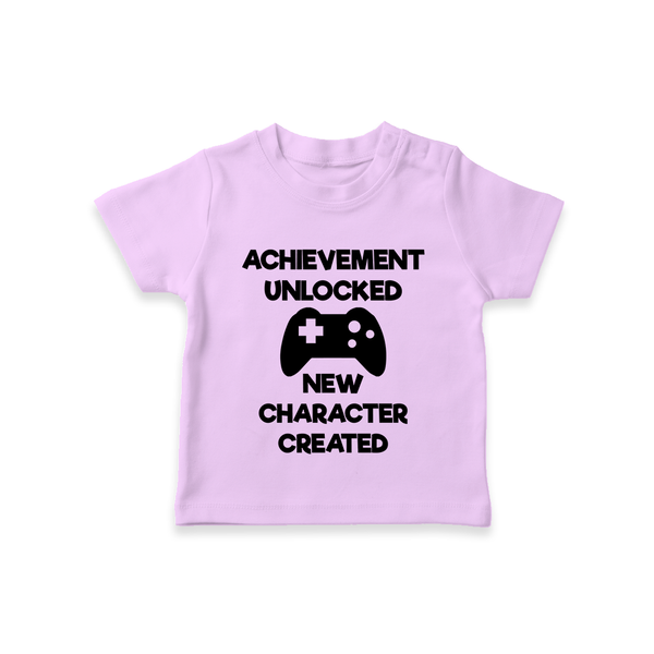 Achievement Unlocked New Character Created TShirt | Custom Baby TShirt for Milestones - LILAC - 0-5 Months Old (Chest 17")