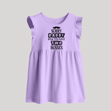 Sorry Daddy Now You Have Two Bosses Baby Frock | Personalized BabyFrock for Daddy's Little Boss - LILAC - 0 - 3 Months Old (Chest 17")