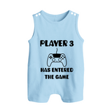 Player 3 Has Entered the Game Romper Suit | Custom Baby Romper Suit for the New Player - BABY BLUE - 0 - 5 Months Old (Chest 18")