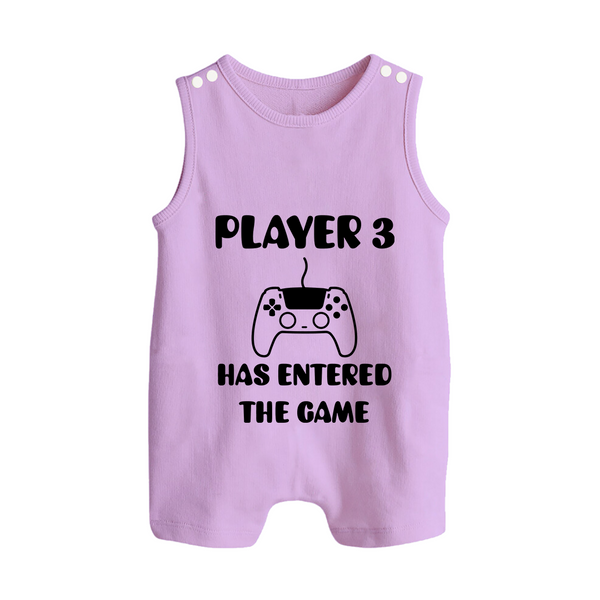 Player 3 Has Entered the Game Romper Suit | Custom Baby Romper Suit for the New Player - LILAC - 0 - 5 Months Old (Chest 18")