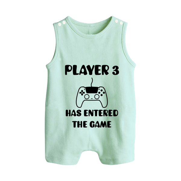 Player 3 Has Entered the Game Romper Suit | Custom Baby Romper Suit for the New Player - MINT GREEN - 0 - 5 Months Old (Chest 18")