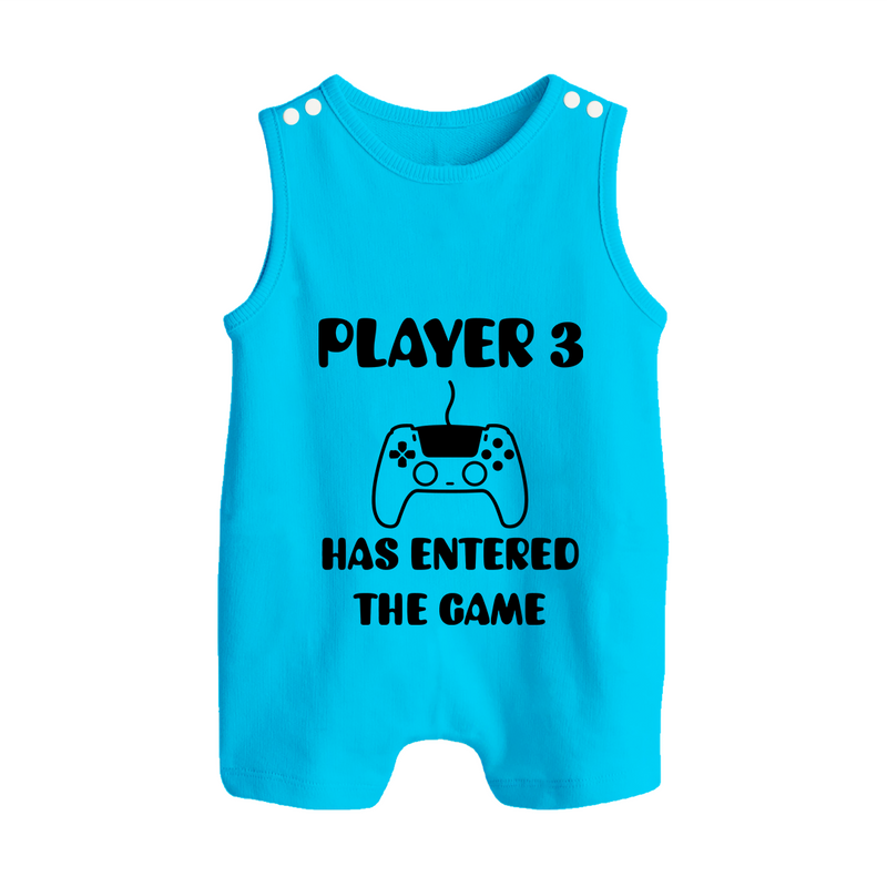 Player 3 Has Entered the Game Romper Suit | Custom Baby Romper Suit for the New Player - SKY BLUE - 0 - 5 Months Old (Chest 18")