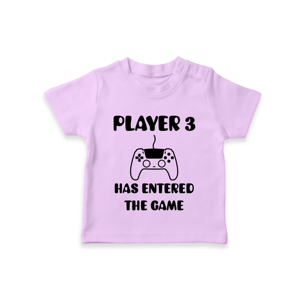 Player 3 Has Entered the Game TShirt | Custom Baby TShirt for the New Player - LILAC - 0-5 Months Old (Chest 17")