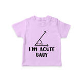 I'm Acute Baby TShirt | Personalized Baby TShirt for Little Cutie - LILAC - 0-5 Months Old (Chest 17")