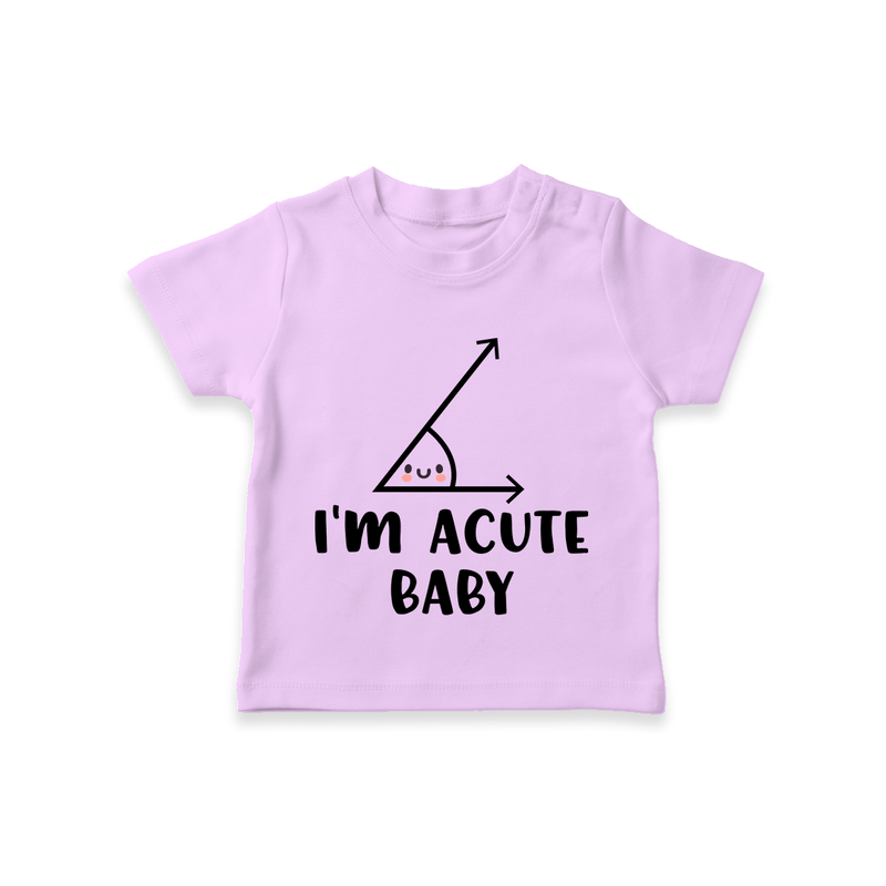 I'm Acute Baby TShirt | Personalized Baby TShirt for Little Cutie - LILAC - 0-5 Months Old (Chest 17")