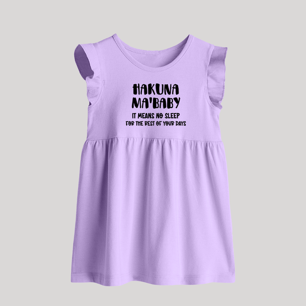 Hakuna Ma'BabyFrock | Custom BabyFrock for a Worry-Free Little One - LILAC - 0 - 3 Months Old (Chest 17")
