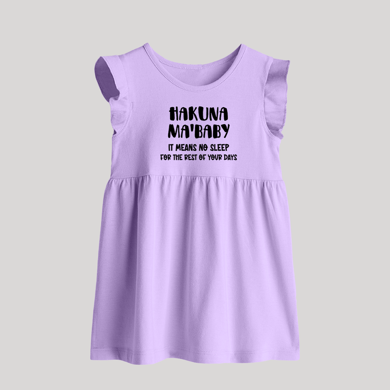 Hakuna Ma'BabyFrock | Custom BabyFrock for a Worry-Free Little One - LILAC - 0 - 3 Months Old (Chest 17")
