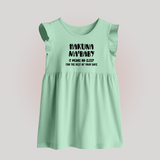 Hakuna Ma'BabyFrock | Custom BabyFrock for a Worry-Free Little One - MINT GREEN - 0 - 3 Months Old (Chest 17")