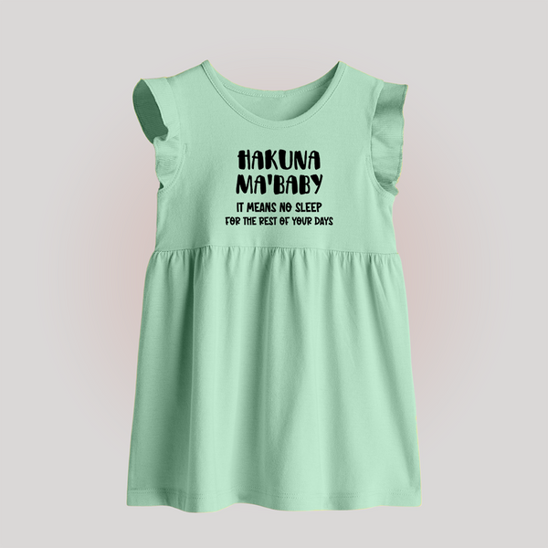 Hakuna Ma'BabyFrock | Custom BabyFrock for a Worry-Free Little One - MINT GREEN - 0 - 3 Months Old (Chest 17")