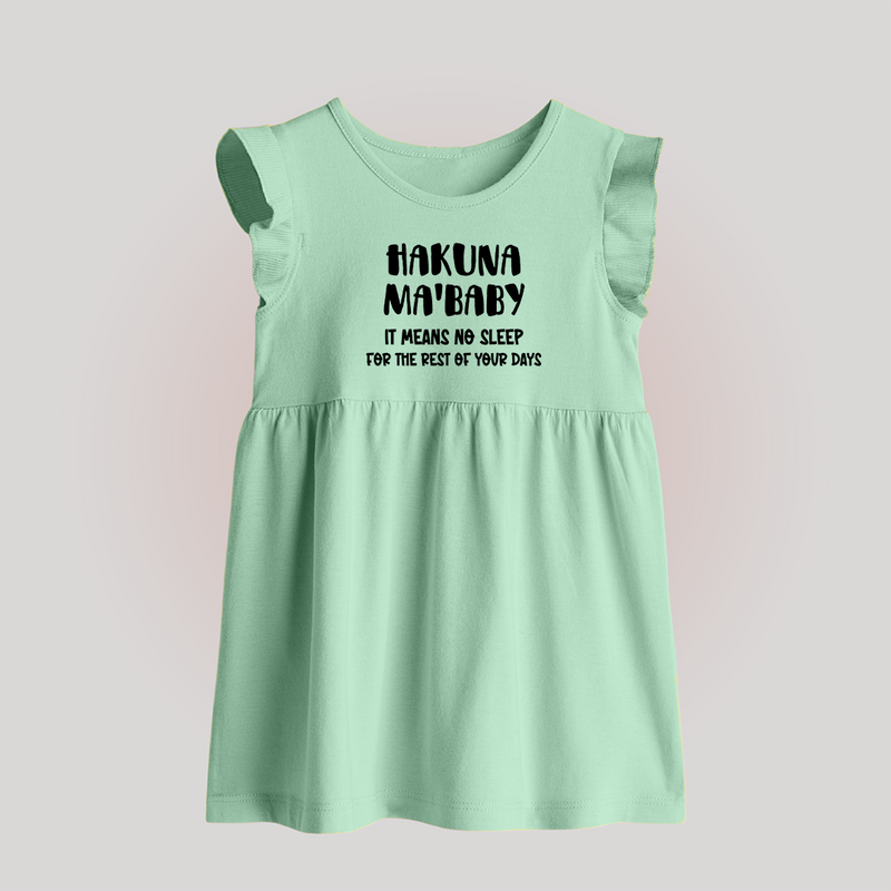 Hakuna Ma'BabyFrock | Custom BabyFrock for a Worry-Free Little One - MINT GREEN - 0 - 3 Months Old (Chest 17")