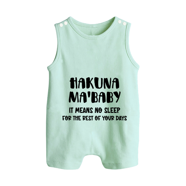 Hakuna Ma'baby Romper Suit | Custom Baby Romper Suit for a Worry-Free Little One - MINT GREEN - 0 - 5 Months Old (Chest 18")