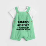 Hakuna Ma'baby Dungaree | Custom Baby Dungaree for a Worry-Free Little One - GREEN - 0 - 5 Months Old (Chest 18")