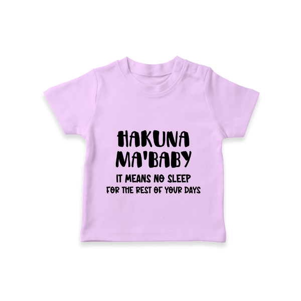 Hakuna Ma'baby TShirt | Custom Baby TShirt for a Worry-Free Little One - LILAC - 0-5 Months Old (Chest 17")