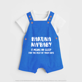 Hakuna Ma'baby Dungaree | Custom Baby Dungaree for a Worry-Free Little One - COBALT BLUE - 0 - 5 Months Old (Chest 18")