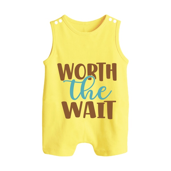Worth the Wait Romper Suit | Personalized Baby Romper Suit for the Long-Awaited Miracle - PASTEL YELLOW - 0 - 5 Months Old (Chest 18")
