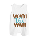 Worth the Wait Romper Suit | Personalized Baby Romper Suit for the Long-Awaited Miracle - WHITE - 0 - 5 Months Old (Chest 18")