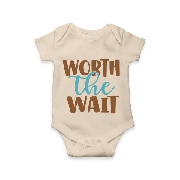 Worth the Wait Romper | Personalized Baby Romper for the Long-Awaited Miracle - IVORY - New Born (Chest 14")