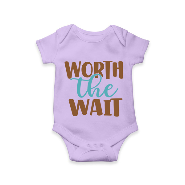Worth the Wait Romper | Personalized Baby Romper for the Long-Awaited Miracle - LILAC - New Born (Chest 14")