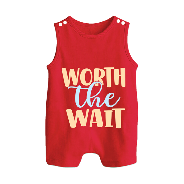 Worth the Wait Romper Suit | Personalized Baby Romper Suit for the Long-Awaited Miracle - RED - 0 - 5 Months Old (Chest 18")